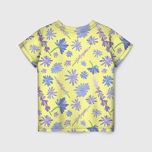 Детская футболка Cute blue flowers / 3D-принт – фото 2