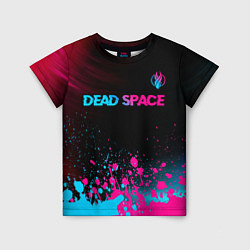 Футболка детская Dead Space - neon gradient: символ сверху, цвет: 3D-принт