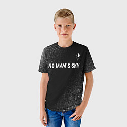 Футболка детская No Mans Sky glitch на темном фоне: символ сверху, цвет: 3D-принт — фото 2