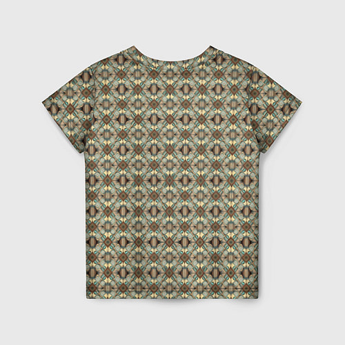 Детская футболка Золотисто-коричневая симметрия / 3D-принт – фото 2