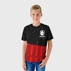 Футболка детская Форма Team Liquid red, цвет: 3D-принт — фото 2