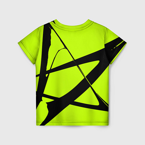 Детская футболка Звезда - лаймовый и черный - Хуф и Ся - дополнение / 3D-принт – фото 2