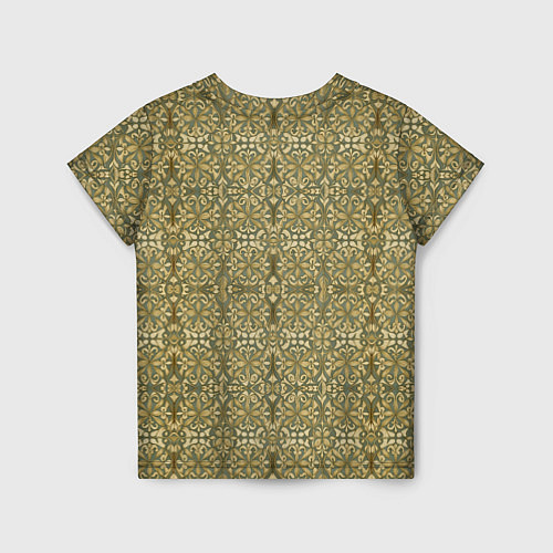 Детская футболка Средневековый лиственный узор / 3D-принт – фото 2