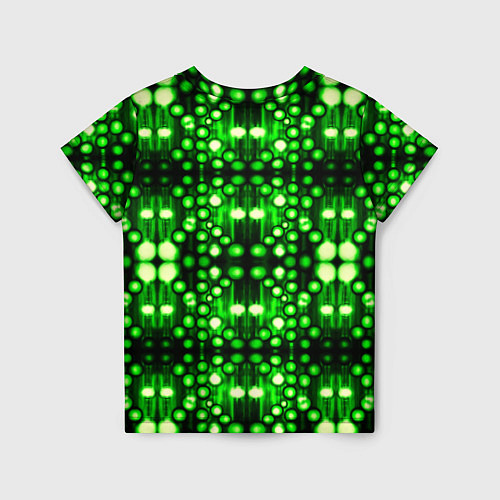 Детская футболка Ярко-зелёный точечный узор / 3D-принт – фото 2