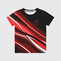 Футболка детская Mitsubishi emblem Митсубиши, цвет: 3D-принт