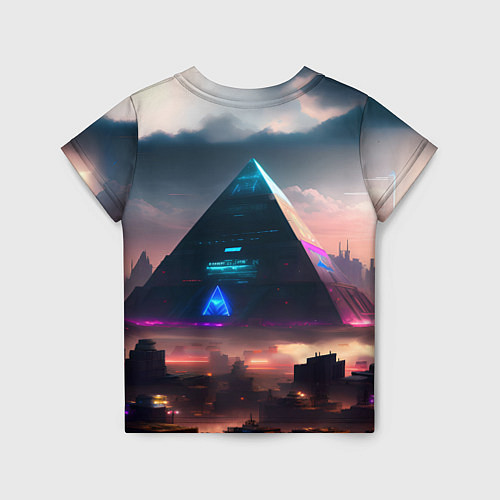 Детская футболка Киберпанк пирамида / 3D-принт – фото 2