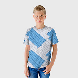 Футболка детская Вязаная текстура, цвет: 3D-принт — фото 2