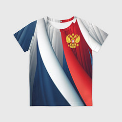 Футболка детская Герб России абстракция, цвет: 3D-принт