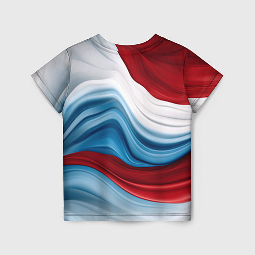 Детская футболка Флаг России абстракт / 3D-принт – фото 2