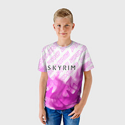 Футболка детская Skyrim pro gaming: символ сверху, цвет: 3D-принт — фото 2