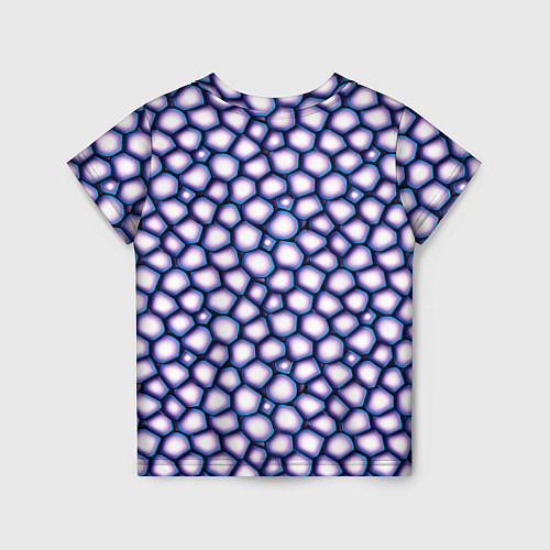 Детская футболка Текстура неоновых камней / 3D-принт – фото 2