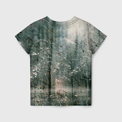 Детская футболка Тени деревьев и краски / 3D-принт – фото 2