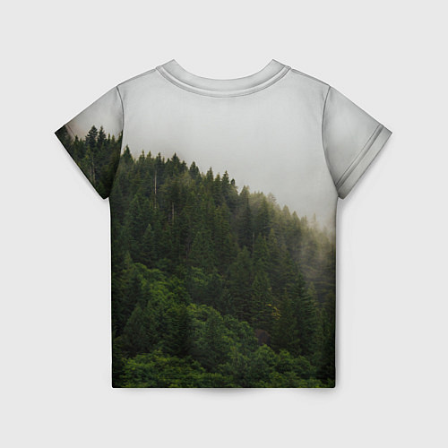Детская футболка Я из Сибири на фоне леса / 3D-принт – фото 2