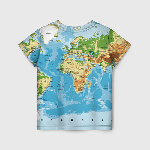 Детская футболка Атлас мира / 3D-принт – фото 2