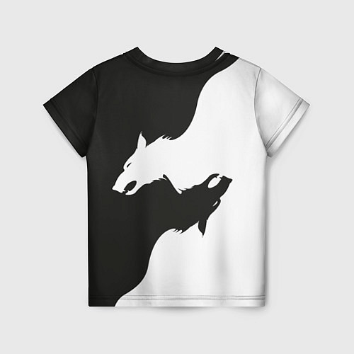 Детская футболка Волк инь ян / 3D-принт – фото 2