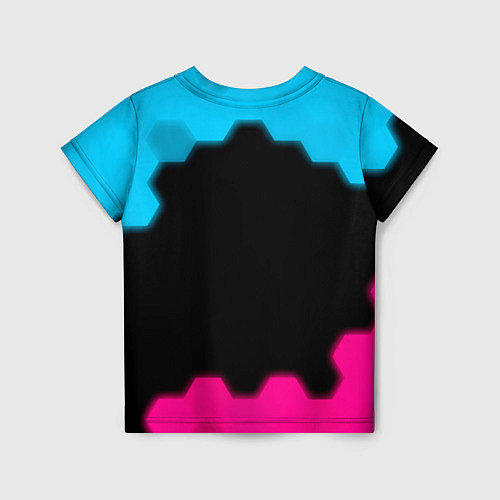 Детская футболка Fiat - neon gradient / 3D-принт – фото 2