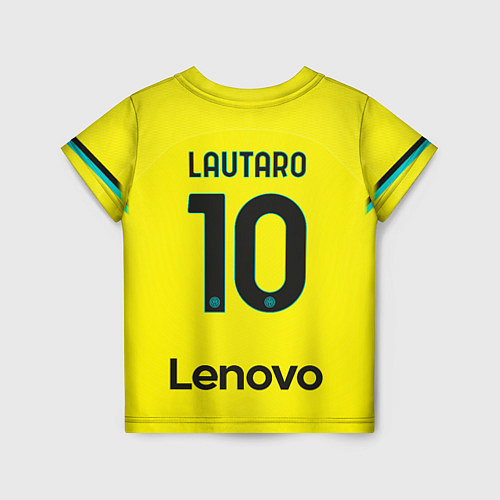 Детская футболка Лаутаро Мартинес Интер форма 2223 третья / 3D-принт – фото 2