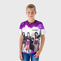 Футболка детская Blackpink flowers, цвет: 3D-принт — фото 2