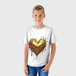 Футболка детская Золотое сердце, цвет: 3D-принт — фото 2