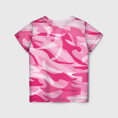Детская футболка Камуфляж в розовом / 3D-принт – фото 2