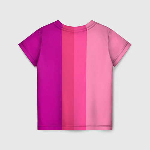 Детская футболка Группа Black pink на фоне оттенков розового / 3D-принт – фото 2