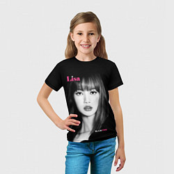 Футболка детская Blackpink Lisa Portrait, цвет: 3D-принт — фото 2
