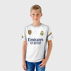 Футболка детская Родриго Реал Мадрид форма 2324 домашняя, цвет: 3D-принт — фото 2