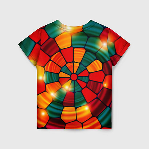 Детская футболка Круговая мозаика / 3D-принт – фото 2
