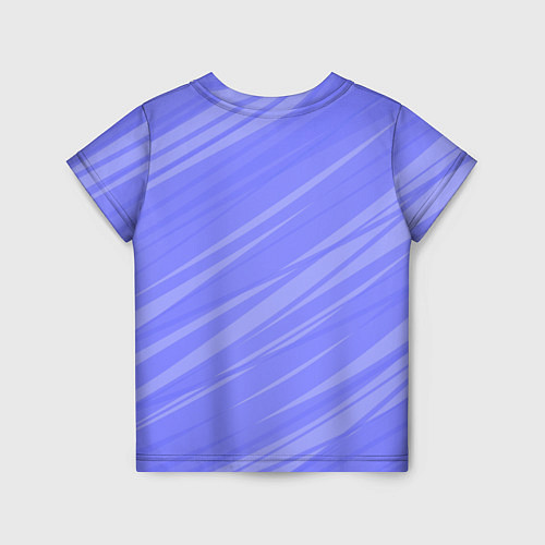 Детская футболка Диагональные полосы сиреневый / 3D-принт – фото 2