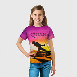 Футболка детская Queen Фредди Меркьюри, цвет: 3D-принт — фото 2