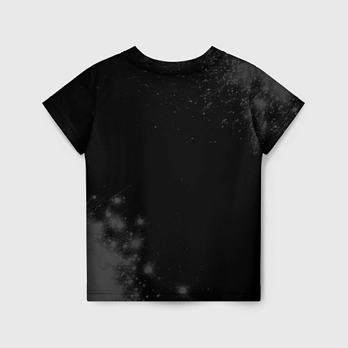Детская футболка Valorant glitch на темном фоне: надпись, символ / 3D-принт – фото 2