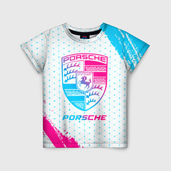 Футболка детская Porsche neon gradient style, цвет: 3D-принт