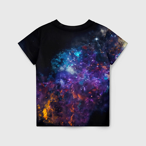 Детская футболка Космический звездный волк / 3D-принт – фото 2