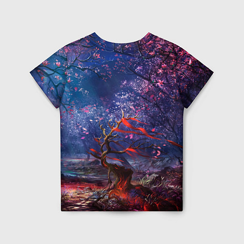 Детская футболка Магический лес при луне / 3D-принт – фото 2