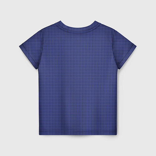 Детская футболка Мелкая синяя клетка / 3D-принт – фото 2