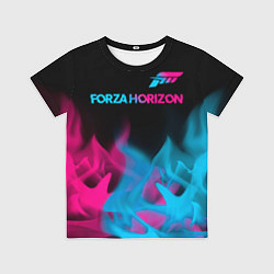 Футболка детская Forza Horizon - neon gradient: символ сверху, цвет: 3D-принт