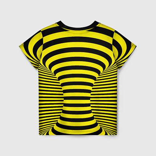 Детская футболка Осиная талия - полосатая иллюзия / 3D-принт – фото 2
