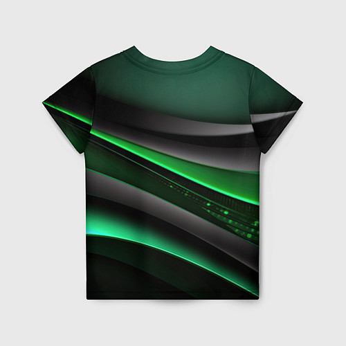 Детская футболка Black green line / 3D-принт – фото 2