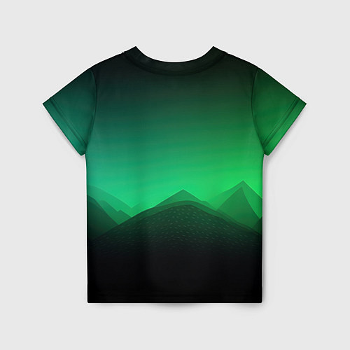 Детская футболка CS GO green black background / 3D-принт – фото 2
