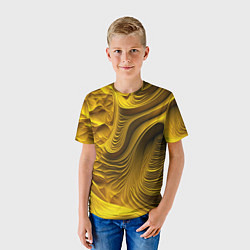 Футболка детская Объемная желтая текстура, цвет: 3D-принт — фото 2