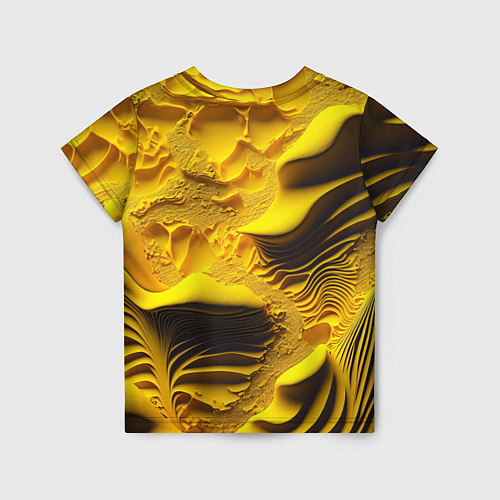 Детская футболка Желтая объемная текстура / 3D-принт – фото 2