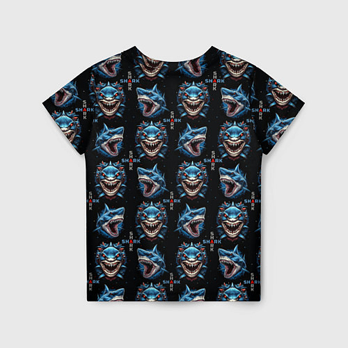 Детская футболка Shark - pattern / 3D-принт – фото 2