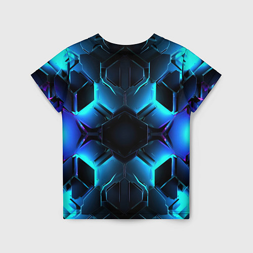 Детская футболка Cyberpunk 2077 neon texture / 3D-принт – фото 2