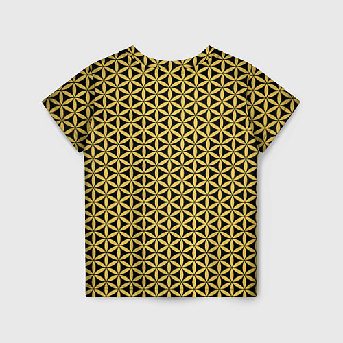 Детская футболка Цветок Жизни - Золото / 3D-принт – фото 2