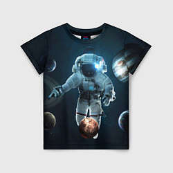 Футболка детская Космонавт планеты, цвет: 3D-принт