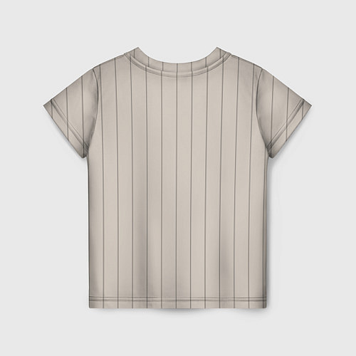 Детская футболка Вертикальные полосы бежевый / 3D-принт – фото 2