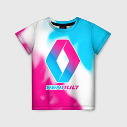 Детская футболка Renault neon gradient style