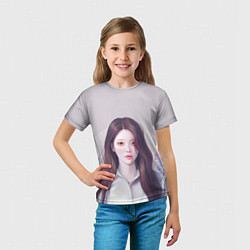 Футболка детская АйЮ в цыетах - IU, цвет: 3D-принт — фото 2