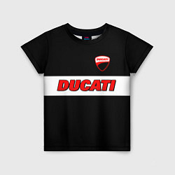 Детская футболка Ducati motors - черный