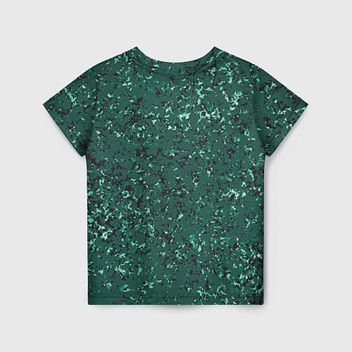 Детская футболка Текстура зелёный камень / 3D-принт – фото 2